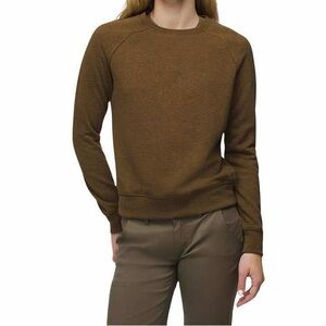 prAna Cozy Up Sweatshirt XS Brown Hemp Blend Raglan Pullover Relaxed Fit